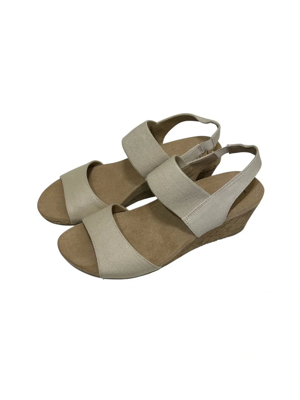 Life Stride Women's Size 7 W US Sandals Synthetic Beige Wedge Maldives 903550